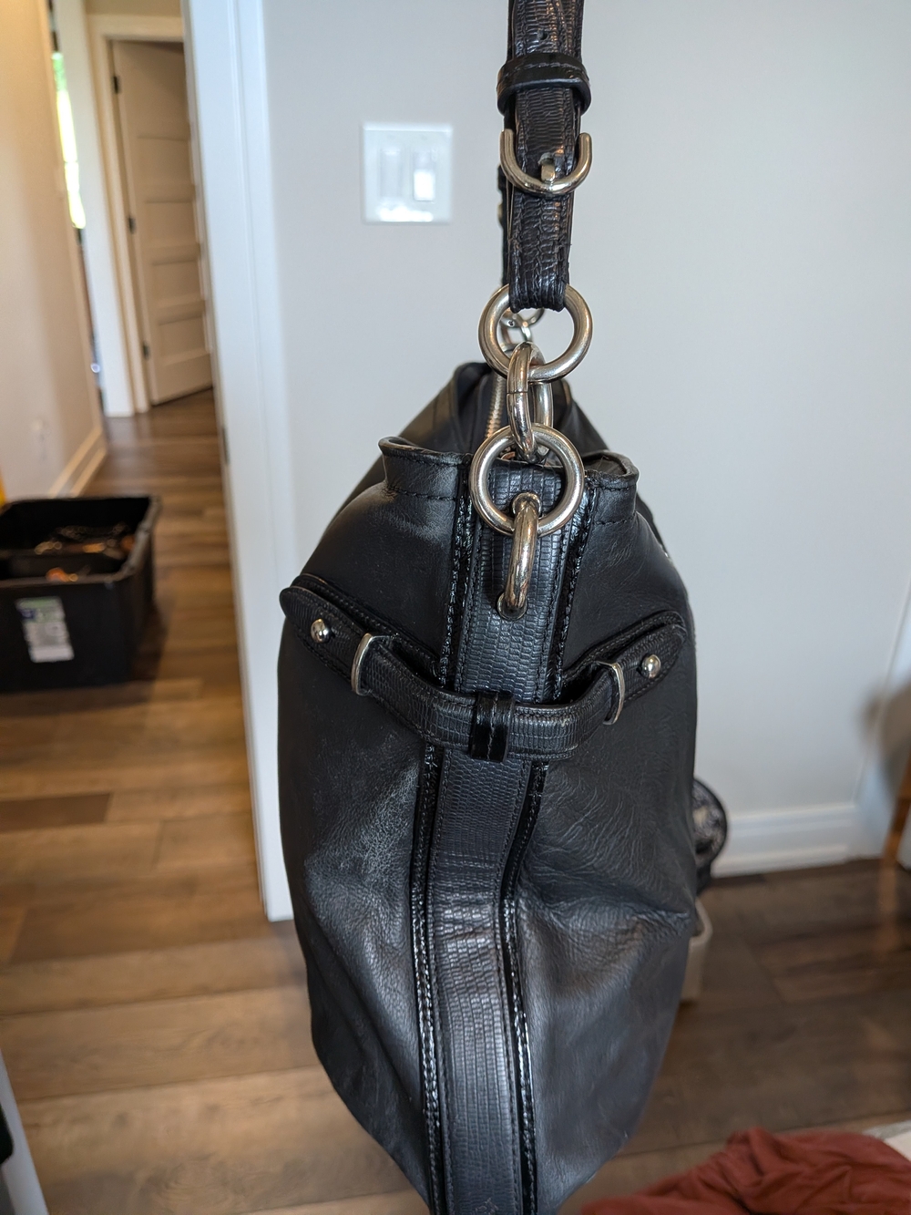 Coach Colette Black Cowhide Leather Hobo Shoulder Bag - Picture 6 of 14